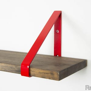 Hndgefertigt Moderner Regalhalter für Wandregale – Red Gloss Farbe