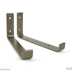 送料無料 - フローティングシェルフブラケット - 頑丈なシェルフブラケット - アンティークシェルフブラケット - アンティーク真鍮