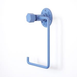 Toiletrolhouder, elegante wandhouder voor efficiënte badkameropslag, kleur afgebeeld zandstructuur blauw afbeelding 6