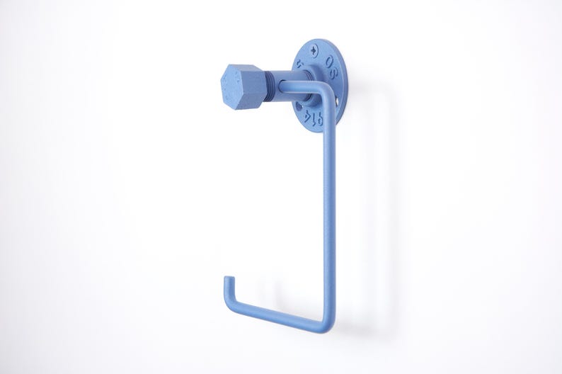 Toiletrolhouder, elegante wandhouder voor efficiënte badkameropslag, kleur afgebeeld zandstructuur blauw afbeelding 6