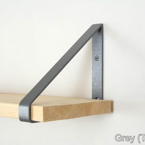 Metal Shelf Bracket - Color Pictured Grey (Textured) - Heavy Duty Bracket - Shelving - Triangle Bracket - Shelf Bracket