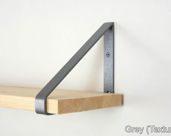Metal Shelf Bracket - Color Pictured Grey (Textured) - Heavy Duty Bracket - Shelving - Triangle Bracket - Shelf Bracket