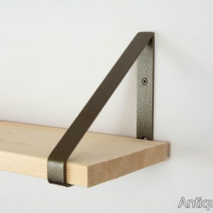 Metal Shelf Bracket - Color Pictured Antique Brass - Heavy Duty Bracket - Book Shelf - Triangle Bracket - Bracket