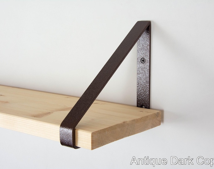 Metal Shelf Bracket - Color Pictured Antique Dark Copper - Heavy Duty Bracket - Shelving - Triangle Bracket - Shelf Bracket