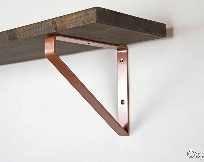 Large Inverted Triangle Bracket - Powder Coated Shelf Bracket - Heavy Duty Bracket - Steel Shelf Bracket - Steel Bracket