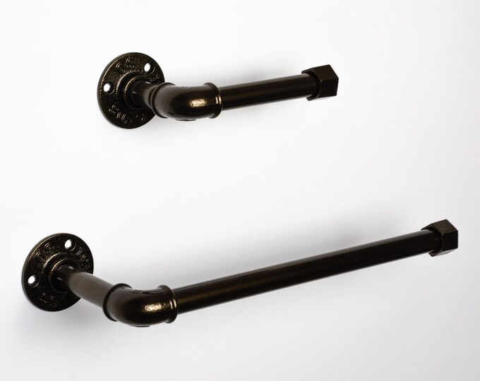 Toilet Tissue Holder, Paper Towel Holder, Towel Rack, Steampunk Bathroom, Bathroom Decor, Color Pictured Oil Rubbed Bronze
