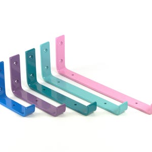 Suportes para Prateleiras Abertas - Suporte Reforçado - Suportes para Prateleiras Flutuantes - Suporte Colorido para Prateleira