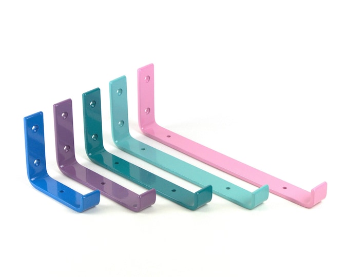 Open Shelving Brackets - Heavy Duty Bracket - Floating Shelf Brackets - Colorful Shelf Bracket