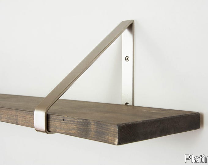 Modern Shelf Bracket - Color Pictured Platinum - Shelf Bracket - Heavy Duty Bracket - Metal Bracket - Shelving