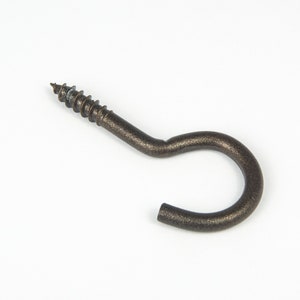 Peut inclure: Un crochet en métal noir à visser avec une forme de crochet arrondie.