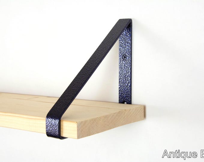 Colorful Steel Bracket - Color Pictured Antique Blue - Heavy Duty Bracket - Shelf Bracket - Triangle Bracket - Bracket