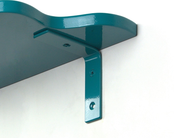 Turquoise Shelf Bracket - Modern Metal Wall Support, Floating Shelf, Vibrant Home Decor Accent