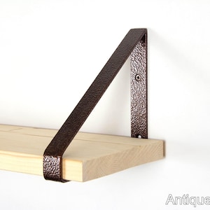 Metal Shelf Bracket - Color Pictured Antique Copper - Heavy Duty Bracket - Shelving - Triangle Bracket - Shelf Bracket