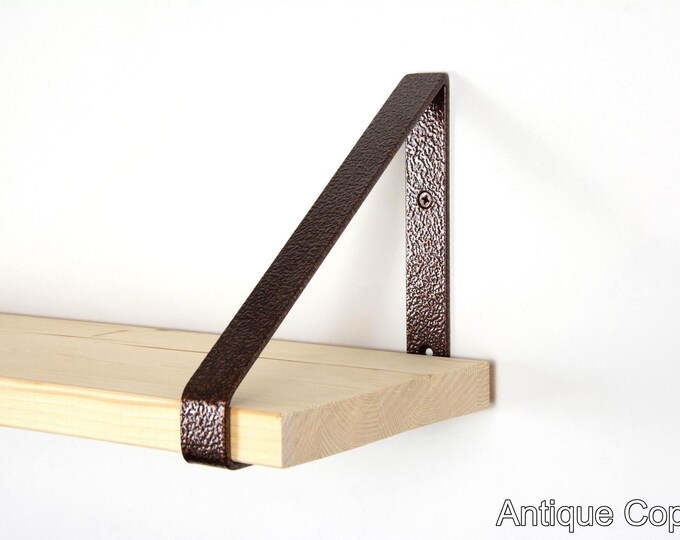 Metal Shelf Bracket - Color Pictured Antique Copper - Heavy Duty Bracket - Shelving - Triangle Bracket - Shelf Bracket