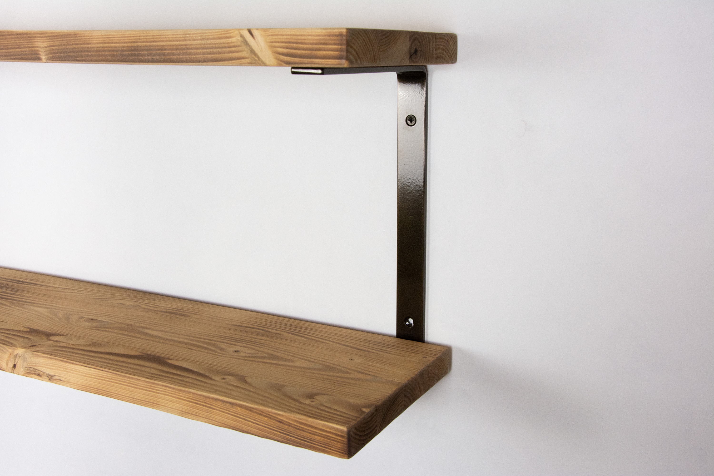 Heavy Duty Shelving Oil Rubbed Bronze Color Double Shelf Brackets