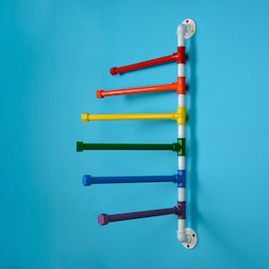 Rainbow Swivel Towel Hanger With 6 Swing Towel Rack Arms, Rainbow Towel Rack, Wall Mount Rack, Clothes Dryer, Bathroom Hanger