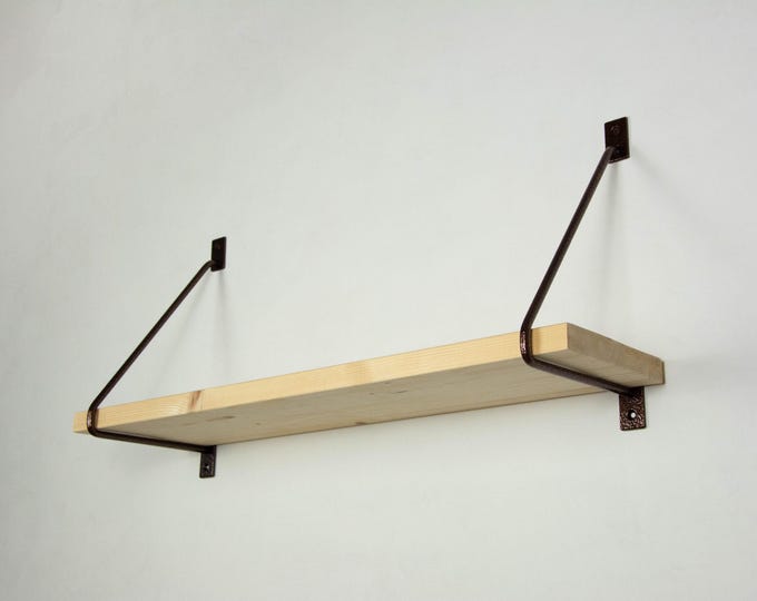 Minimalist Shelf Bracket - Powder Coated Brackets - Steel Shelf Brackets - Powder Coated Brackets - Metal Bracket