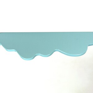 Light Blue Wavy Shelf - Floating Plant Shelf, Bohemian Home Decor, Wall Mounted Shelf, Danish Pastel image 6