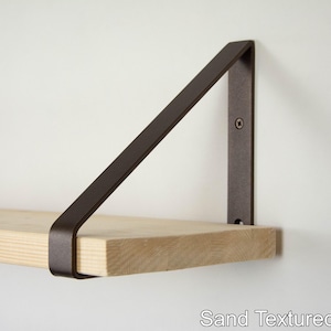 Metal Shelf Bracket - Sand Textured Bronze Color - Heavy Duty Bracket - Triangle Bracket - Steel Bracket - Bracket