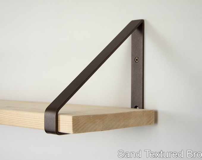 Metal Shelf Bracket - Sand Textured Bronze Color - Heavy Duty Bracket - Triangle Bracket - Steel Bracket - Bracket