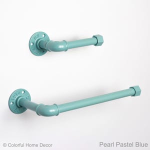 Portasciugamani, portarotolo carta igienica, portasciugamani, accessori per il bagno, bagno industriale, colore raffigurato: blu pastello perlato