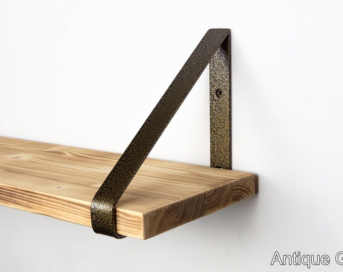 Kitchen Shelf Bracket - Pictured Antique Gold Color Shelf Bracket - Home Decor Shelving - Bookshelf