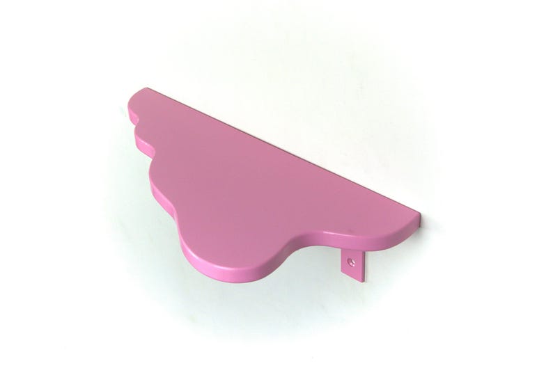 Wavy Shelf - Pastel Pink Shelf, Maximalist Decor, Danish Pastel, Wall Mounted Shelf, Colorful Home Decor image 6