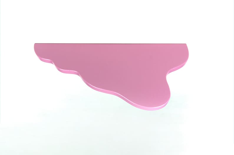 Wavy Shelf - Pastel Pink Shelf, Maximalist Decor, Danish Pastel, Wall Mounted Shelf, Colorful Home Decor image 8