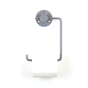 Toilet Paper Holder, Modern Wall Mount Bathroom Storage, Color Pictured Gray (Textured)