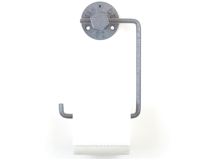Toilet Paper Holder, Modern Wall Mount Bathroom Storage, Color Pictured Gray (Textured)