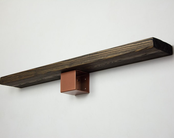Modern Shelf Bracket, Square Shelf Bracket, Small Book Shelf, Floating Shelf, Metal Shelf Bracket, Copper Color