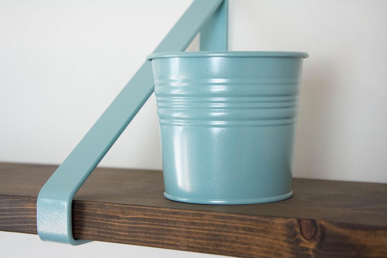 Handmade Triangle Shelf Bracket - Color Pictured Pearl Pastel Blue - Colorful Wall Mounting Bracket for Shelf image 4