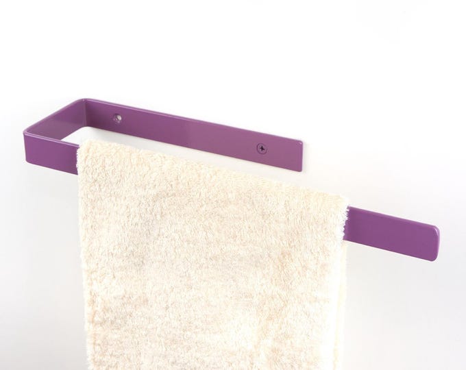 Wall Towel Hanger, Stylish Metal Wall Mount for Towel Storage, Perfect Home Decor Gift, Color Pictured - Violet