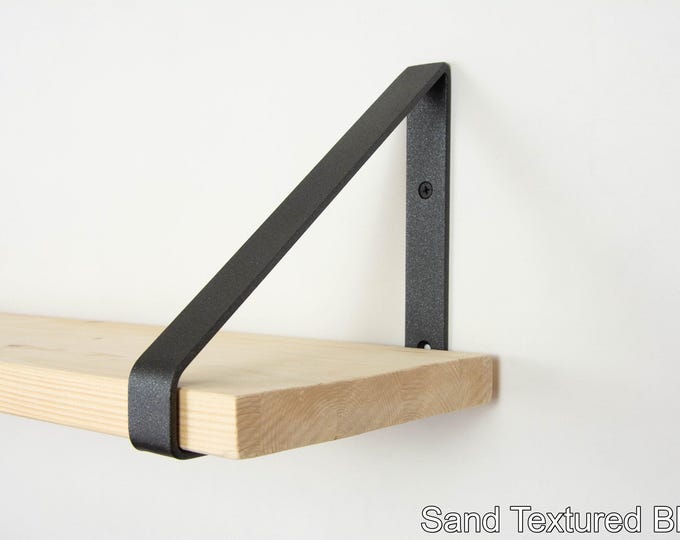Shelf Bracket - Color Pictured Sand Textured Black - Heavy Duty Bracket - Shelving - Shelf Bracket - Metal Shelf Bracket