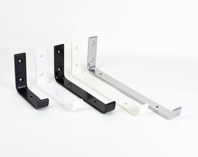 Open Shelving Brackets - Heavy Duty Bracket - Floating Shelf Brackets - Black Shelf Bracket