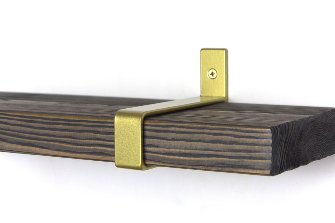 Floating Shelf Bracket Modern Shelf Bracket, Kitchen Shelf Bracket, Gold/brass Color Shelf