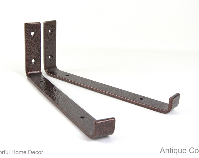 Free Shipping - Heavy-Duty Shelf Bracket - Floating Bracket - Antique Shelf Bracket - Antique Copper Finish