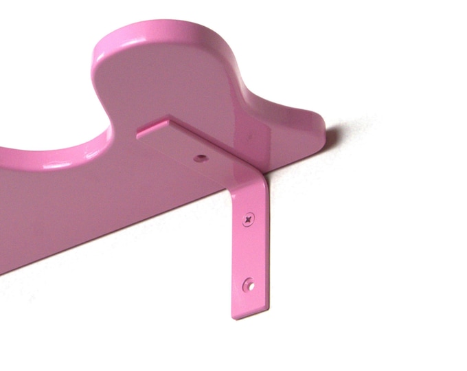 Pastel Pink Shelf Bracket - Colorful Home Decor, Metal Wall Shelf Support, Shelf Hardware, Stylish Storage Solution