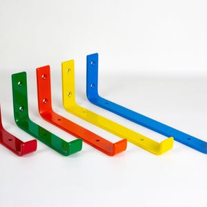 Suporte de prateleira flutuante - Suporte de prateleira resistente - Suporte de prateleira colorido - Suporte único feito à mão