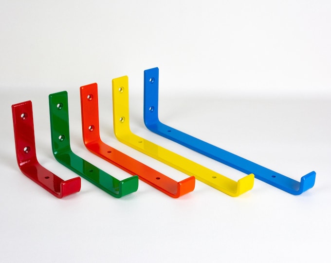 Floating Shelf Bracket - Heavy Duty Shelf Bracket - Colorful Shelf Bracket - Handmade Single Bracket