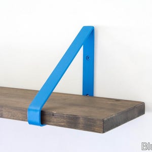 Metal Shelf Bracket - Color Pictured Blue Matte - Heavy Duty Bracket - Book Shelf - Triangle Bracket - Bracket