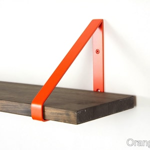 Soporte de Estantería Colorido - Naranja Mate - Soporte Triangular Resistente