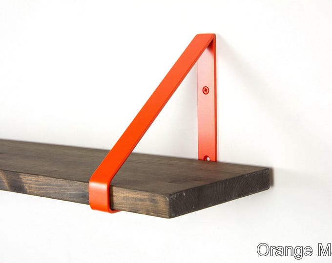 Colorful Shelf Bracket - Orange Matte Color Floating Shelf Bracket