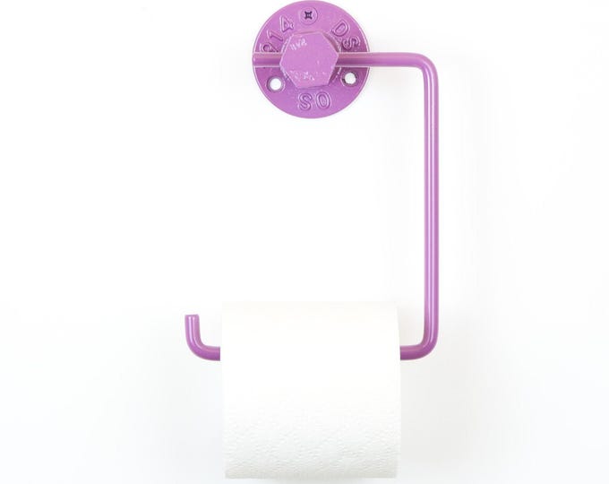 Toilet Roll Holder, Modern Wall Mounted Paper Holder for Stylish Bathroom Decor, Color Pictured Violet