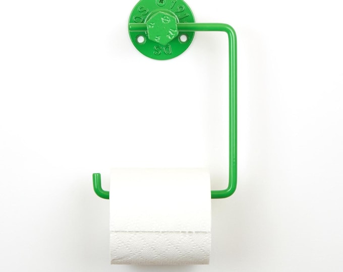 Toilet Paper Holder, Wall Mount Bathroom Accessory, Stylish & Functional Home Decor, Color Pictured Green Gloss
