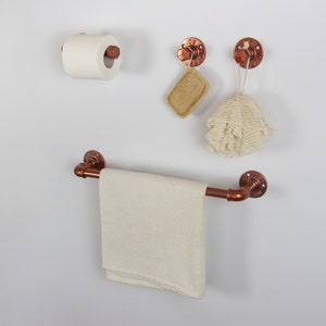 Conjunto de 4 peças de acessórios de banheiro Steampunk, inclui toalheiro, dois ganchos de toalha, suporte de papel higiênico. Conjunto de banheiro em tubo, FRETE GRÁTIS