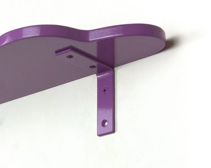 Violet Shelf Bracket - Stylish Metal Wall Mount for Floating Shelves, Decorative Shelf Support, Home & Office Hardware