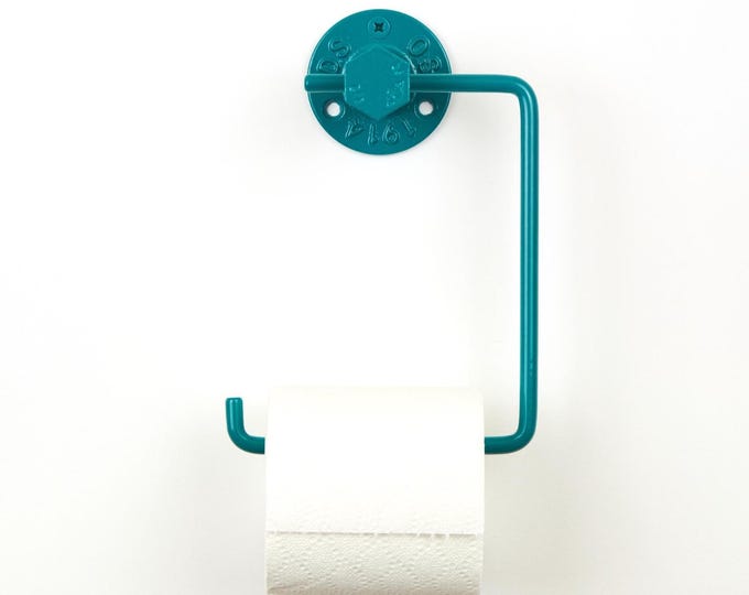 Vibrant Toilet Paper Holder, Colorful Bathroom Decor, Unique Wall-Mounted Accessory for Home, Color Pictured - Turquoise