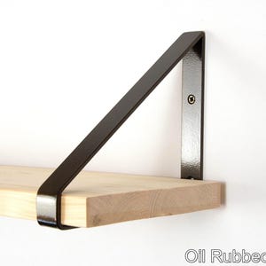 Metal Shelf Bracket - Color Pictured Oil Rubbed Bronze - Wall Mounting Support for Shelves, Home Decor & Gift