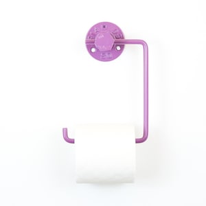 Toilet Roll Holder, Modern Wall Mounted Paper Holder for Stylish Bathroom Decor, Color Pictured Violet